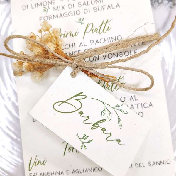 menù matrimonio ecofriendly